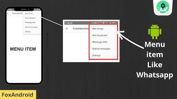 Options menu item - Android studio tutorial