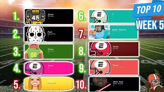 ESPN Fantasy Football Power Rankings - Week 5
