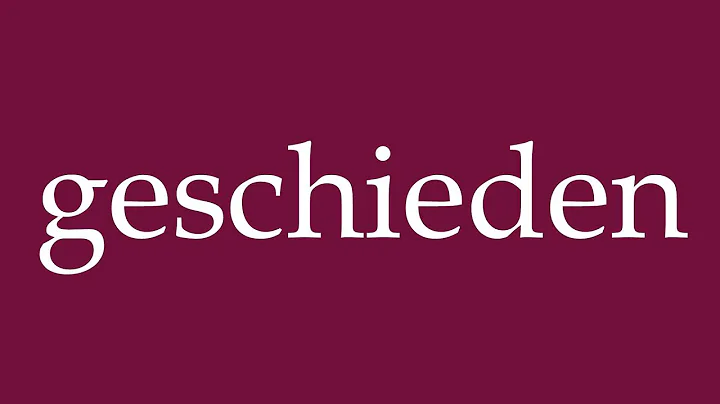 How to Pronounce ''geschieden'' (divorced) Correctly in German