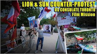 Raw One-Take:  Lion & Sun Iran  Counter-Protest vs  islamic Republic  Rally | Toronto US Consulate