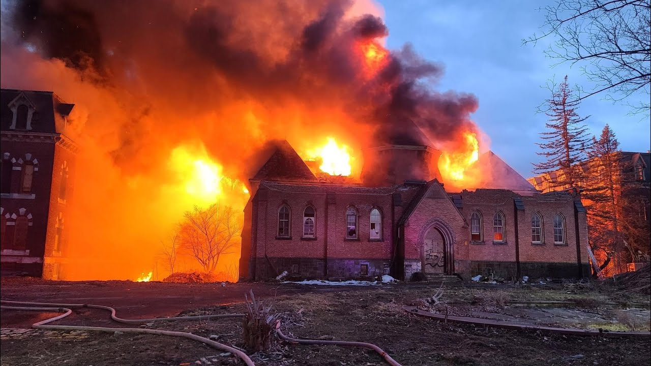 Live at 9: Fire at former Doane Stuart School in Albany