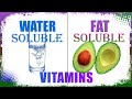 Water Soluble and Fat Soluble Vitamins