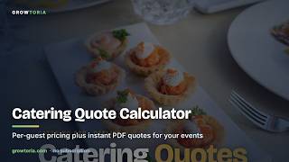 Catering Quote Calculator App | Per-Guest Pricing + Instant PDF Quotes (No Subscription) screenshot 4