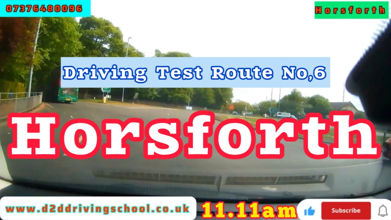 HORSFORTH Driving Test Route No6 | Test Route | Mock Driving Test | Horsforth Test Centre #horsfoth