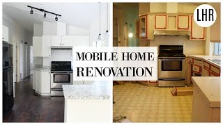 MODERN FARMHOUSE MOBILE HOME REMODELING BEFORE AND AFTER!