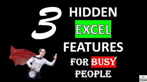 Excel Time-Savers - 3 Hidden Features for Busy People
