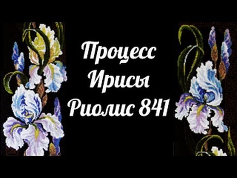 Вышивка ирисы. Процесс.