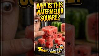 WHY IS THIS WATERMELON SQUARE 🍉😱  #ytshorts #facts #watermelon #squarewatermelon