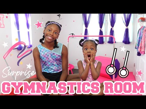 SURPRISE Indoor Gymnastics Room! 🤸🏾‍♂️ Wall Decals in UNDER 30 MINS ft.  Cricut!