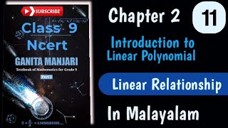 Linear Relationship Ganita Manjari Cbse Class 9 Maths Chapter 2 In Malayalam