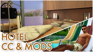 CC & MODS FOR REALISTIC HOTELS 🏨 + The Sims 4 Sleek Slumber Overview