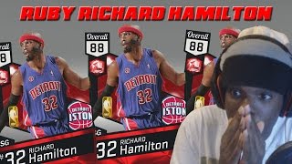 I PULLED RUBY RICHARD HAMILTON ON STREAM - NBA 2K17 Pack Opening Net Worth