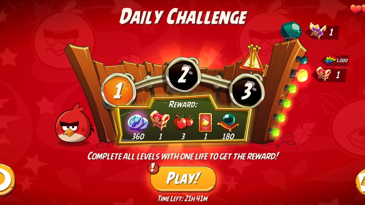 Angry Birds 2 AB2 Daily Challenge 4-4-5 Rooms