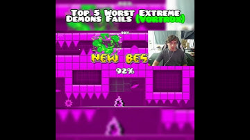 Top 5 Extreme Demons Fails (@Vortrox) (imthekingoff) #geometrydash #gd #gaming