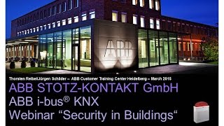Webinar about Security in Buildings