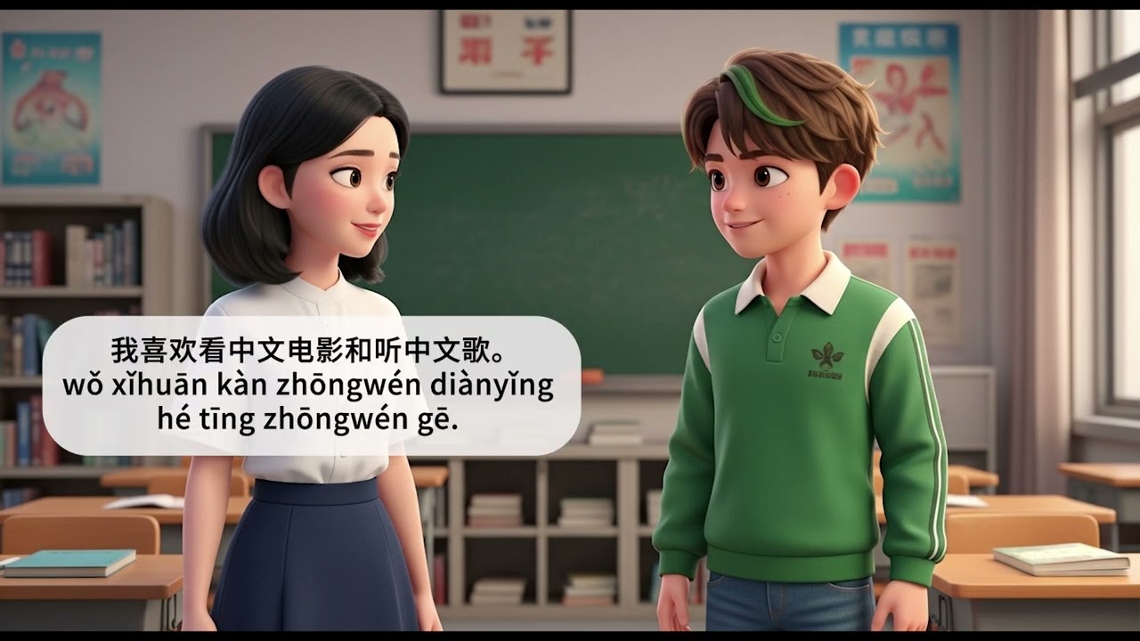 1-3 Учите китайский | Диалог для изучения китайского! 🎓✨