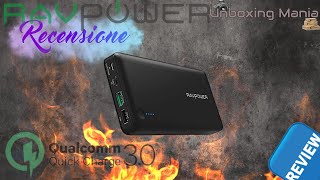 RAVPOWER POWER BANK QUICK GHARGE 3.0 20100mah Carica batterie Quick Charge 3.0 Porta USB-C / Type-C