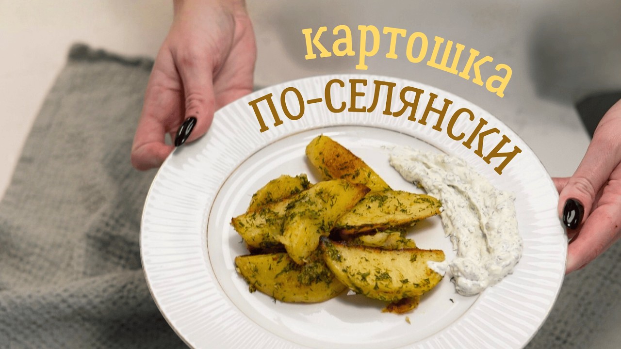 КАРТОШКА ПО-СЕЛЯНСКИ В ДУХОВКЕ | ПРОСТОЙ РЕЦЕПТ ХРУСТЯЩЕЙ ЗАПЕЧЁННОЙ КАРТОШКИ