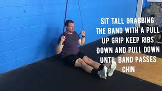 Seated banded pull down