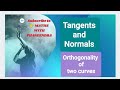 #Tangent and NORMALS Orthogonality of Curves #MATHS IB ts Intermediate first year