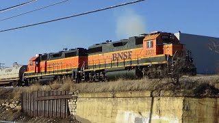 Iowa Interstate ADM unit grain empty with BNSF 8391 and BN Barstow picks up RI Yard January 7, 2026 Profile