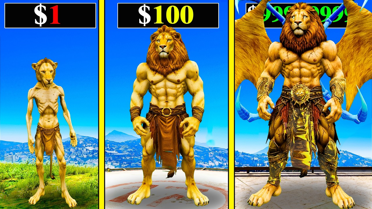 $1 LION to $1,000,000 GOD LION in GTA 5
