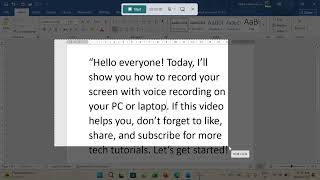 How to Record Screen With Voice on PC&Laptop Method 2026 Best FREE ScreenRecorder for PC With Voice