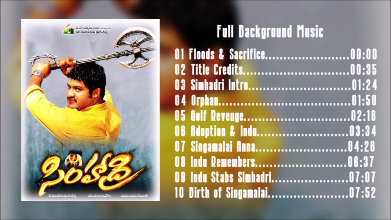 Simhadri  2003  BGM   M M Keeravani  Jr NTR  Rajamouli