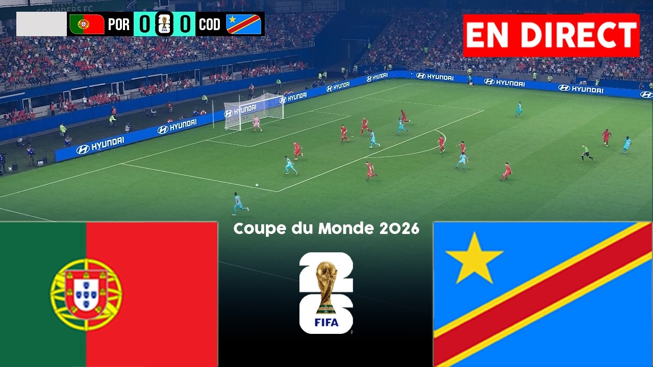 Portugal vs RD Congo - Coupe du Monde 2026 | Match du jour | Simulation PES