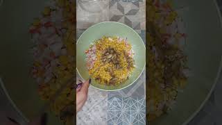 Салат с крабовыми мясом #рецепты #еда #салат