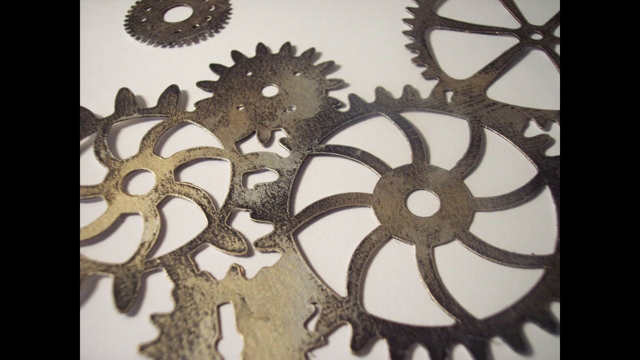 video tutorial on creating a faux metal detail with paper or card