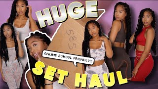 HUGE BACK TO SCHOOL CLOTHING HAUL: ALL TWO PIECE SETS |  FASHION NOVA *TRY-ON*