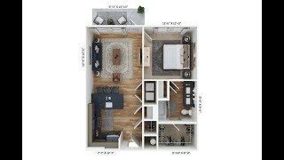 A1 Floor Plan - 754 sqft