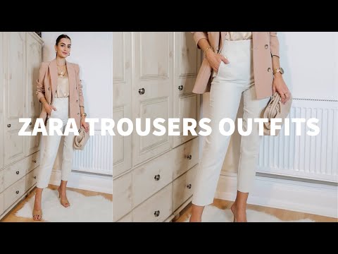 Ways To Wear Zara High Waist Trousers with Lily Silk