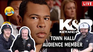 Key \& Peele Town Hall Audience Member REACTION!! | OFFICE BLOKES REACT!!