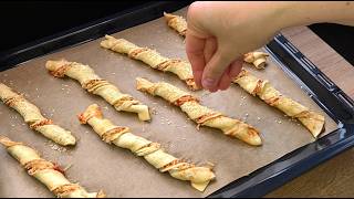 видео: У тебя есть слоеное тесто? ВКУСНЕЕ, ЧЕМ ПИЦЦА! Готово всего за 10 минут! 🔥🧀 картинка: У тебя есть слоеное тесто? ВКУСНЕЕ, ЧЕМ ПИЦЦА! Готово всего за 10 минут! 🔥🧀