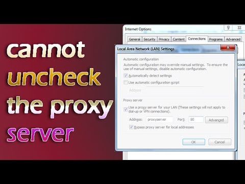 Remove proxy server [ How to fix proxy server disabled in LAN settings ]