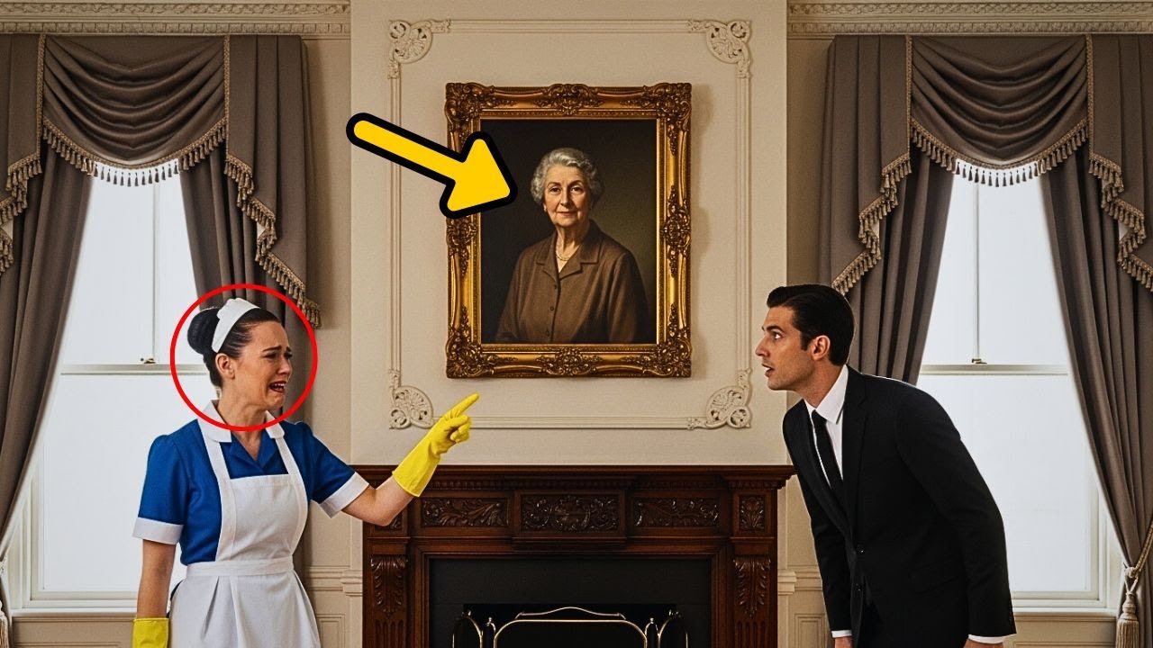 “MENEER, UW MOEDER LEEFT — IK ZAG HAAR IN HET GESTICHT!” RIEP DE SCHOONMAAKSTER BIJ HET PORTRET