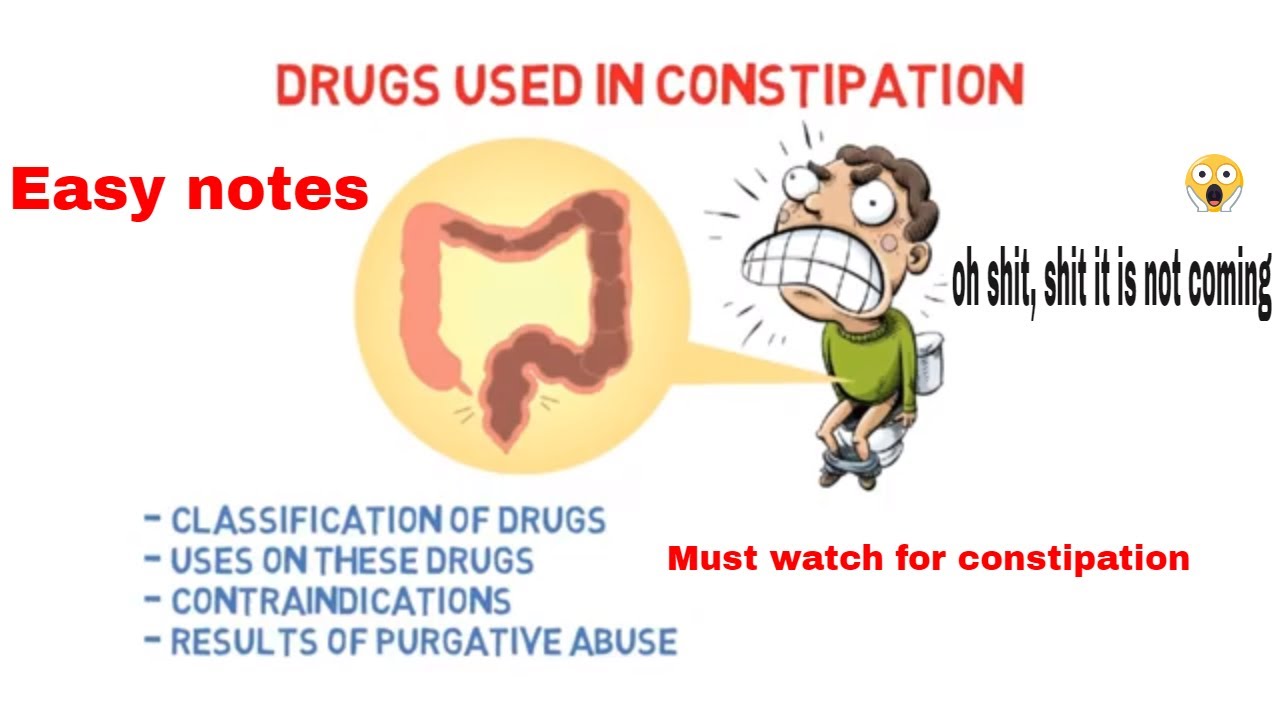 Constipation drugs- classification, uses, contraindications and Drug