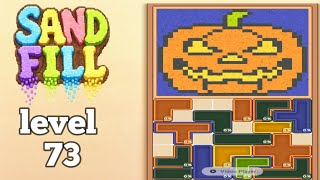 Sand Fill Block Puzzle level 73 gameplay walkthrough solution 
