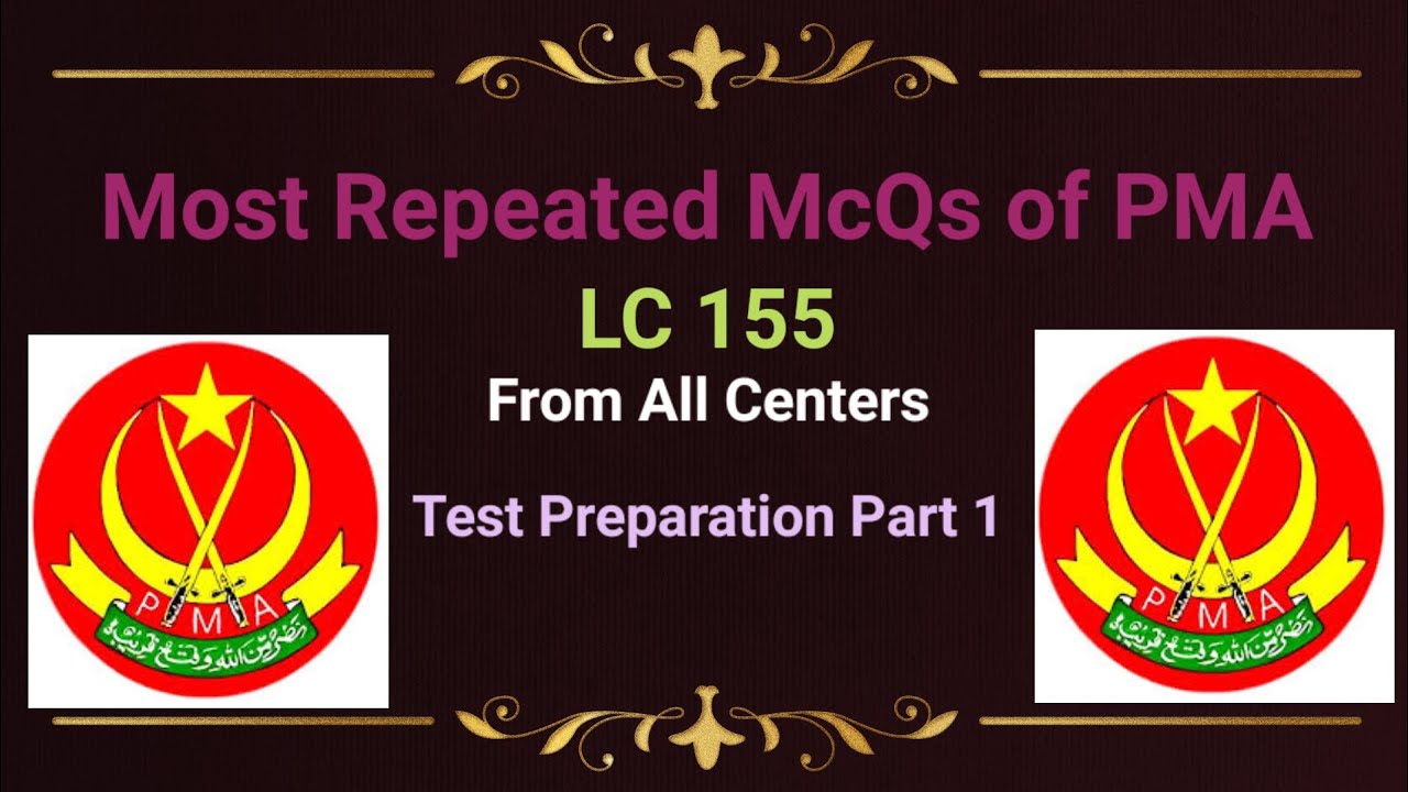 Most Repeated McQs of PMA LC155 From All Centers | PMA Preparation Part 1