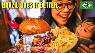 Can't believe we found the WORLD'S BEST BURGER in BRAZIL!
