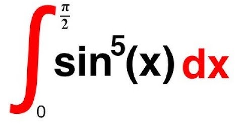 integration of sin^5(x) between 0 and pi/2
