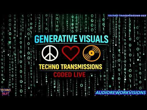 GENERATIVE VISUALS | TECHNO TRANSMISSIONS  023 | CODED LIVE | (LENOX AKA AUDIOREWORKS LIVESET)