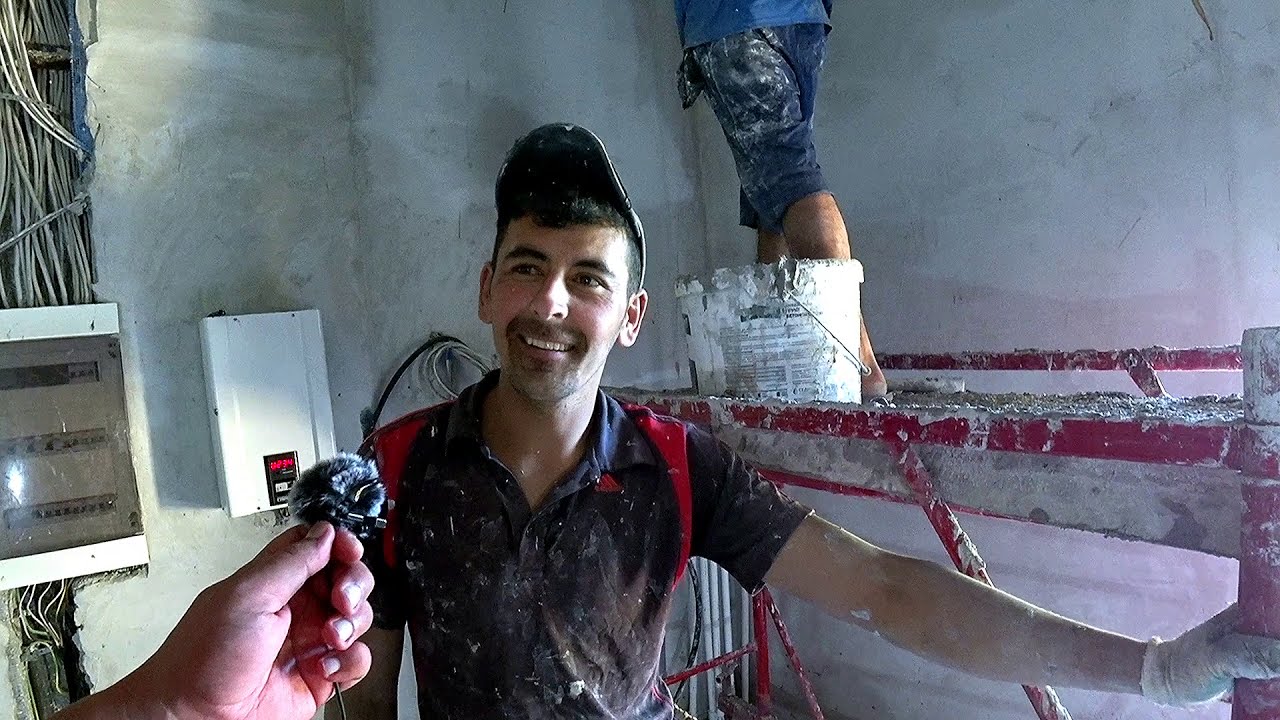 Штукатурка потолков и дверных проёмов // Штукатурим полистиролбетон ...