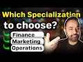 Which MBA specialization to choose? | Marketing vs HR vs Finance vs Operations | MBA guide