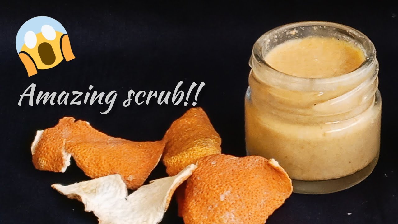 Diy ORANGE SCRUB for instant BRIGHTENING and GLOWING skin YouTube