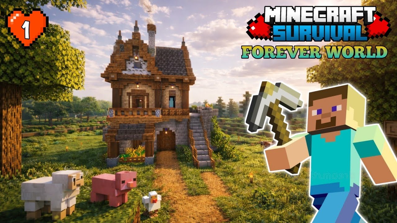 THE BEST STRAT Minecraft forever survival series || episode 1 