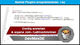 Die "Bukkit-Config" erstellen + Join-/Leftnachrichten | Bukkit PlugIns programmieren #04
