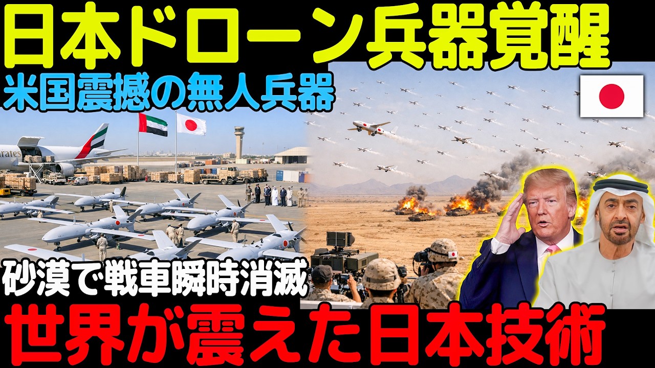 【海外の反応】「そんなの物理的に不可能だ！」と米国が嘲笑した瞬間――日本の“群体ドローン兵器”が砂漠で戦車を一瞬蒸発させ世界が凍りついた日